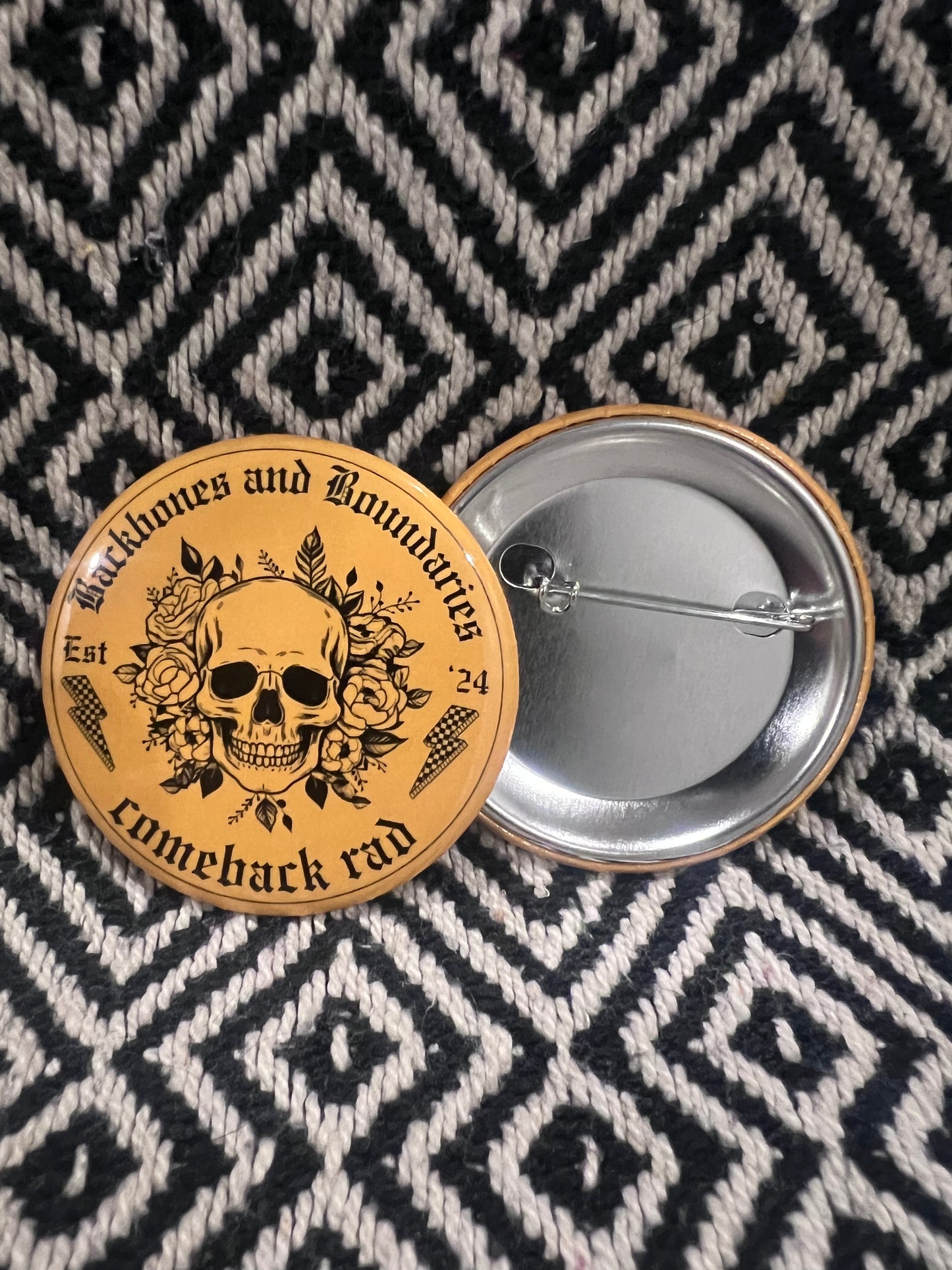 2.25" Backbones and Boundaries Comeback Rad button/pin