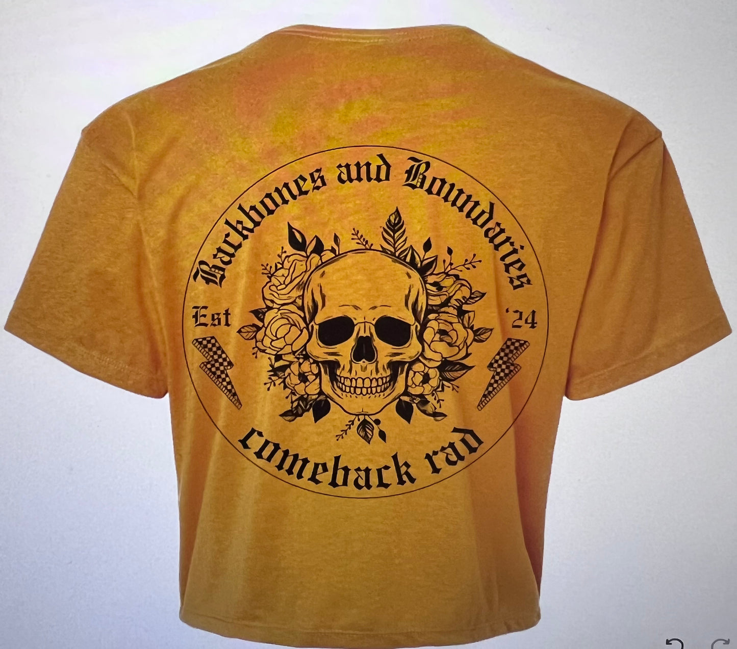 Women's Backbones and Boundaries Crop in Antique Gold