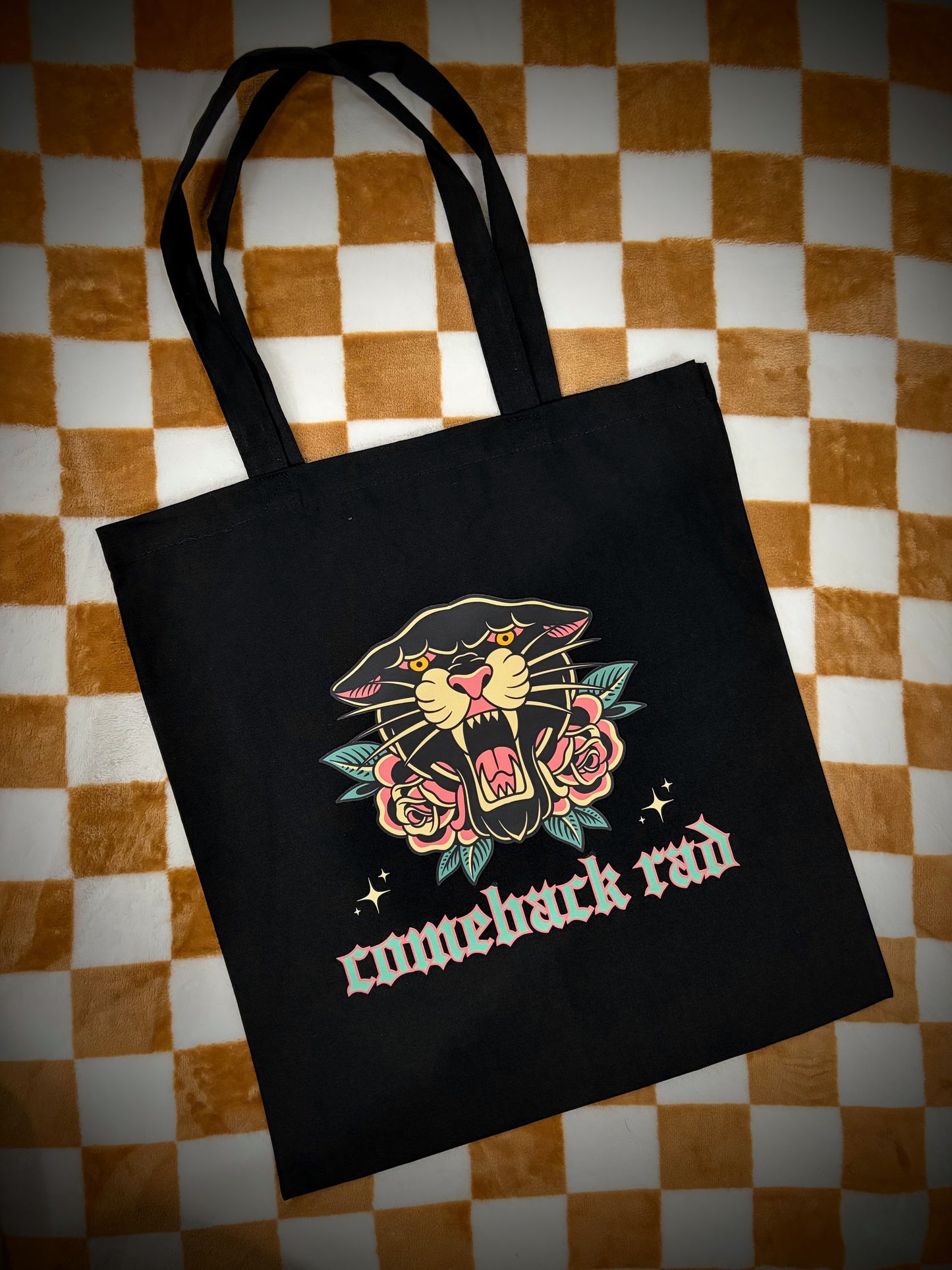 Tattoo Lion Comeback Rad tote bag