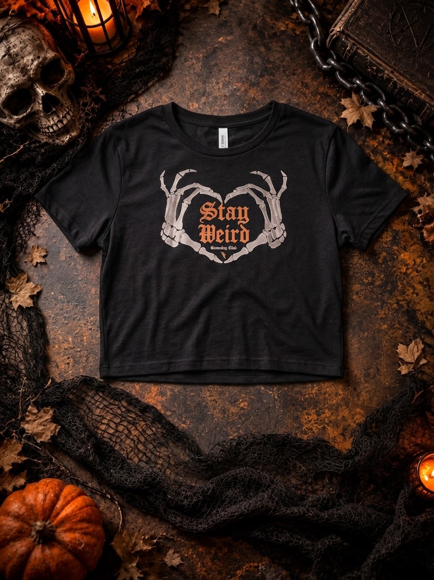 Stay Weird Women's Crop Tee