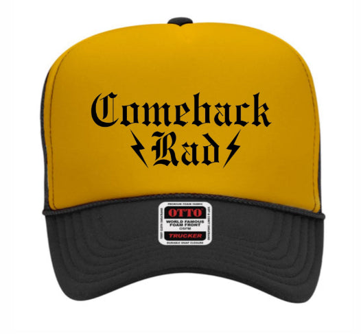 Yellow and Black Comeback Rad Trucker Hat