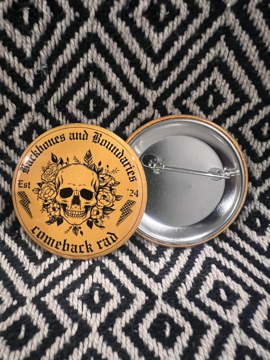 2.25" Backbones and Boundaries Comeback Rad button/pin