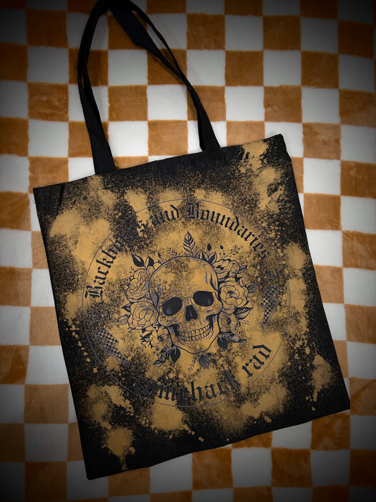 Backbones and Boundaries Comeback Rad bleached tote bag