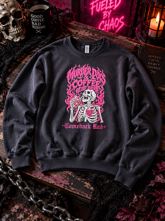 Murder Docs and Coffee on the Rocks Crewneck
